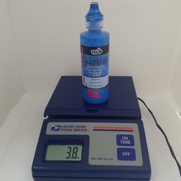 Tulip Fabric Glitter Paint 4 oz 5 Pack of Two Silver, Crystal, Gold & Blueberry - Picture 16 of 16